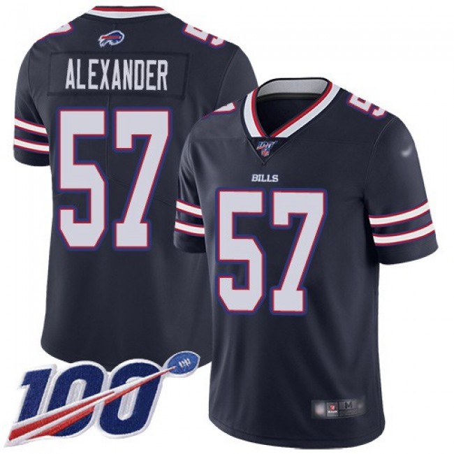 Nike Bills #57 Lorenzo Alexander Navy Men's Stitched NFL Limited Inverted Legend 100th Season Jersey