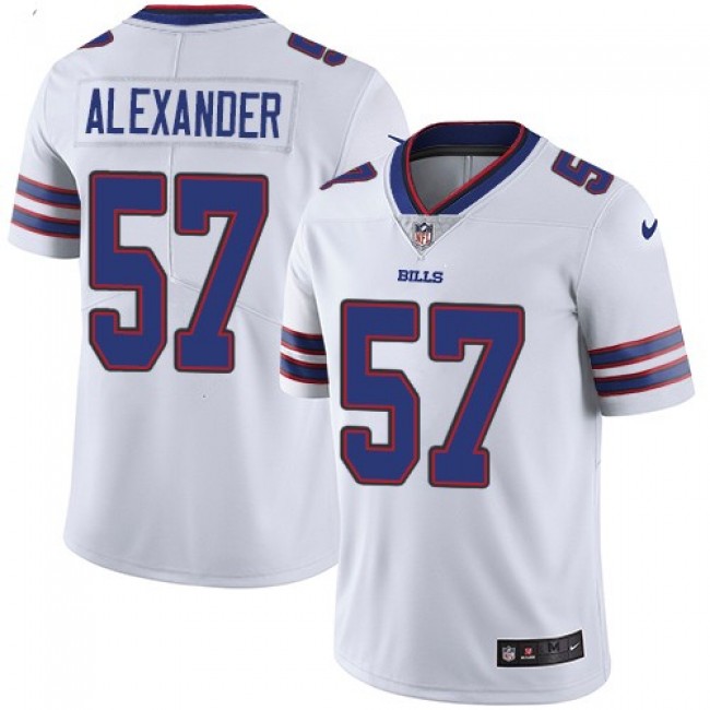 Nike Bills #57 Lorenzo Alexander White Men's Stitched NFL Vapor Untouchable Limited Jersey
