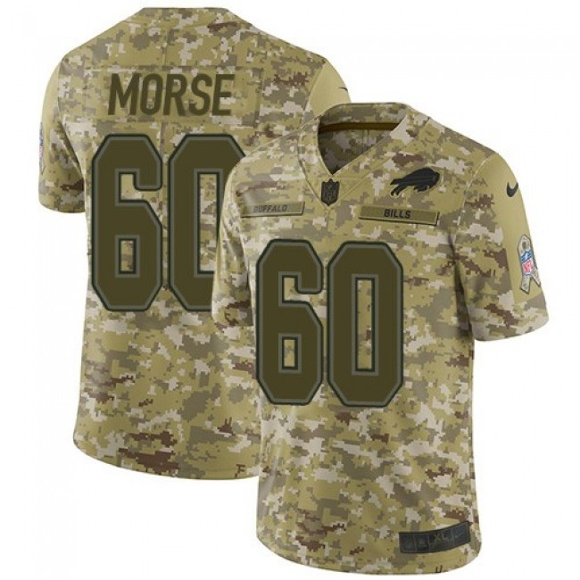 Nike Bills #60 Mitch Morse Camo Men's Stitched NFL Limited 2018 Salute To Service Jersey