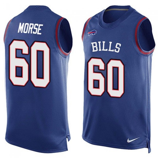 Nike Bills #60 Mitch Morse Royal Blue Team Color Men's Stitched NFL Limited Tank Top Jersey