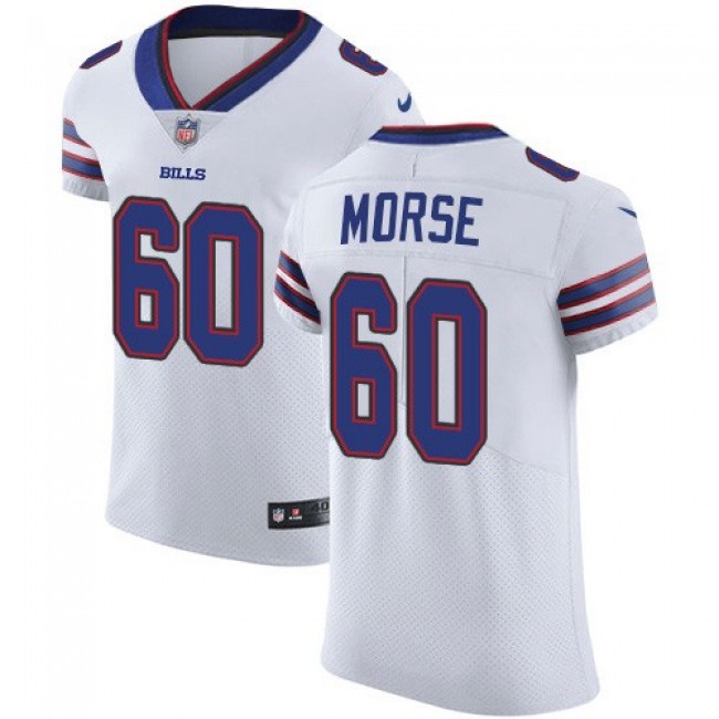 Nike Bills #60 Mitch Morse White Men's Stitched NFL Vapor Untouchable Elite Jersey
