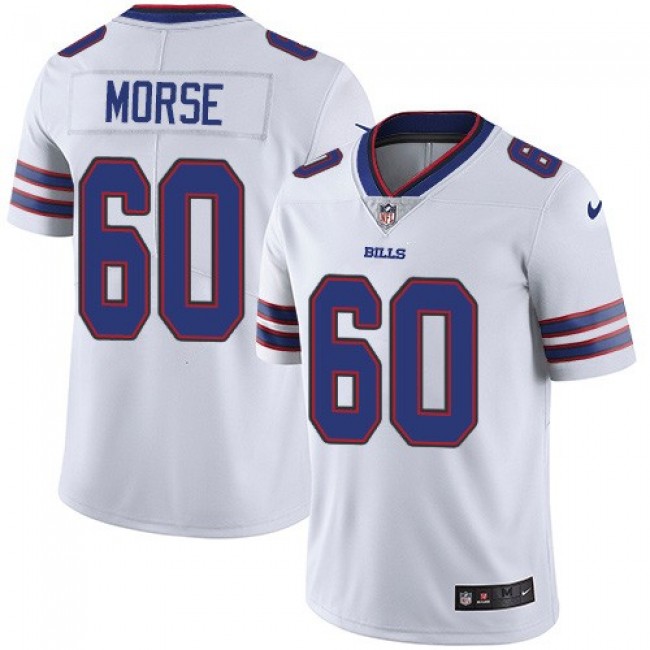 Nike Bills #60 Mitch Morse White Men's Stitched NFL Vapor Untouchable Limited Jersey
