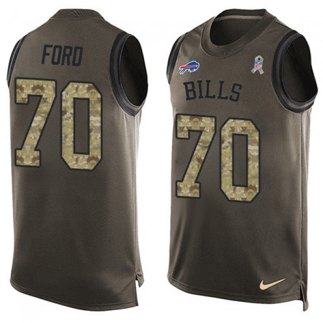 Nike Bills #70 Cody Ford Green Men's Stitched NFL Limited Salute To Service Tank Top Jersey