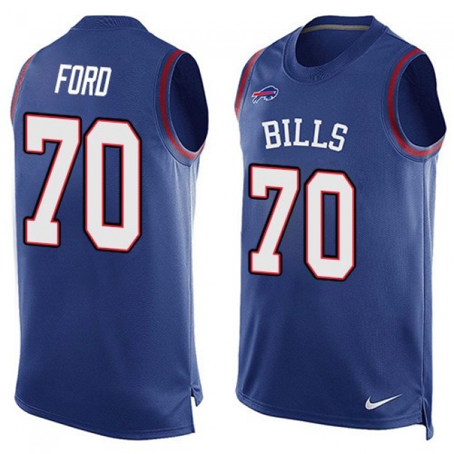 Nike Bills #70 Cody Ford Royal Blue Team Color Men's Stitched NFL Limited Tank Top Jersey