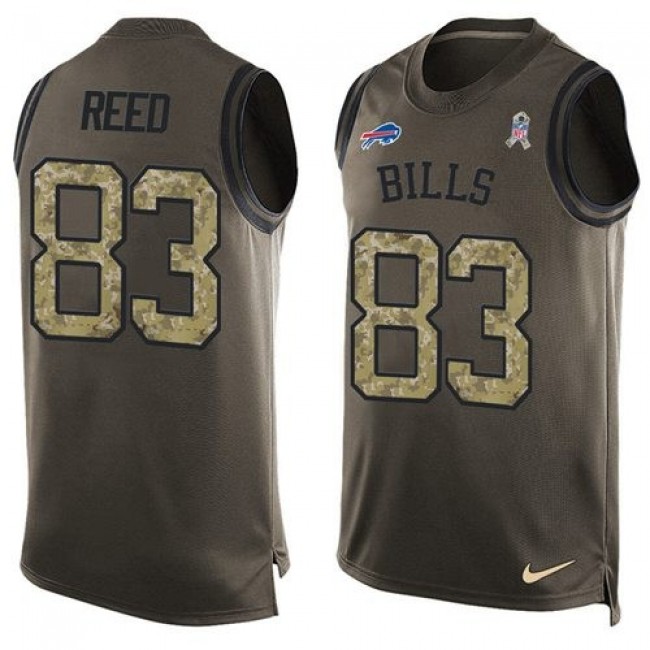 Nike Bills #83 Andre Reed Green Men's Stitched NFL Limited Salute To Service Tank Top Jersey