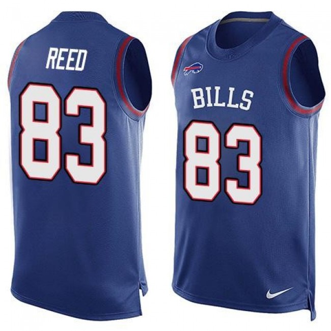 Nike Bills #83 Andre Reed Royal Blue Team Color Men's Stitched NFL Limited Tank Top Jersey