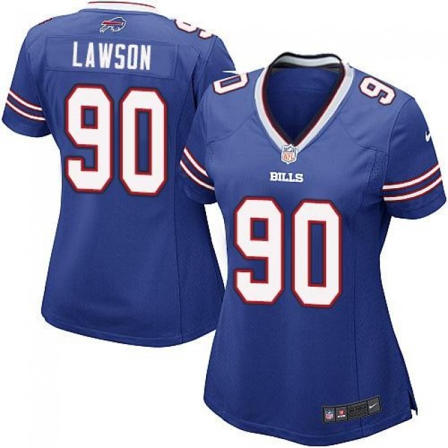 Women's Bills #90 Shaq Lawson Royal Blue Team Color Stitched NFL Elite Jersey