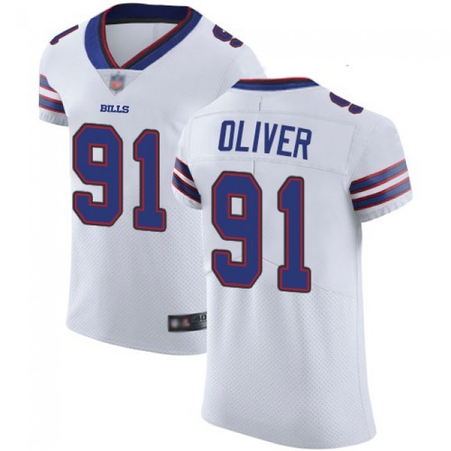 Nike Bills #91 Ed Oliver White Men's Stitched NFL Vapor Untouchable Elite Jersey