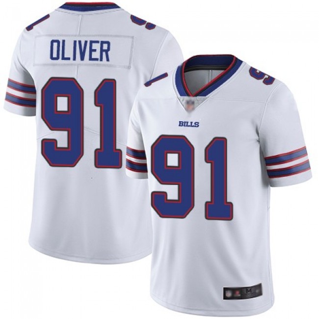 Nike Bills #91 Ed Oliver White Men's Stitched NFL Vapor Untouchable Limited Jersey