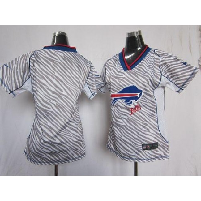 Women's Bills Blank Zebra Stitched NFL Elite Jersey