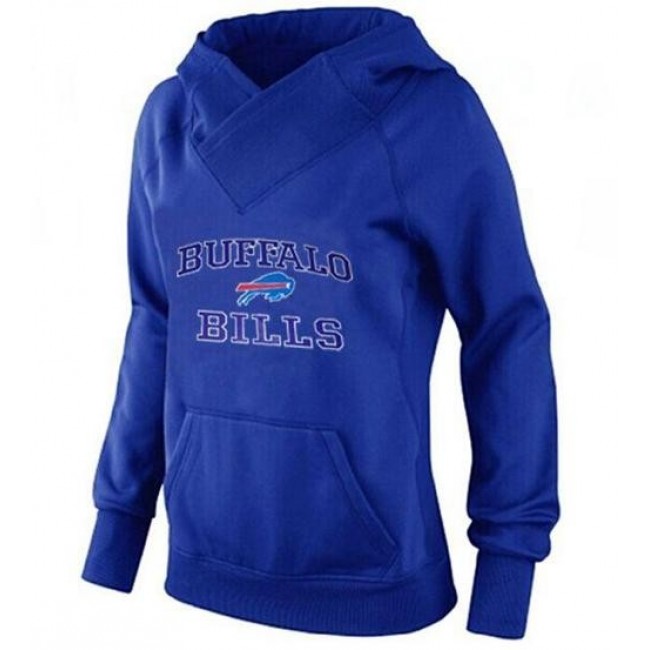 Women's Buffalo Bills Heart Soul Pullover Hoodie Blue Jersey