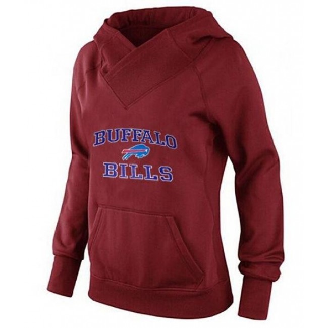 Women's Buffalo Bills Heart Soul Pullover Hoodie Red Jersey