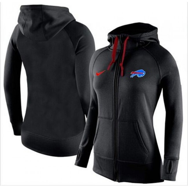 Women's Buffalo Bills Full-Zip Hoodie Black Jersey