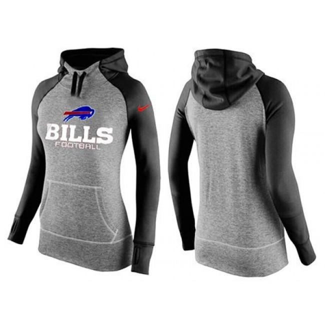 Women's Buffalo Bills Hoodie Grey Black Jersey