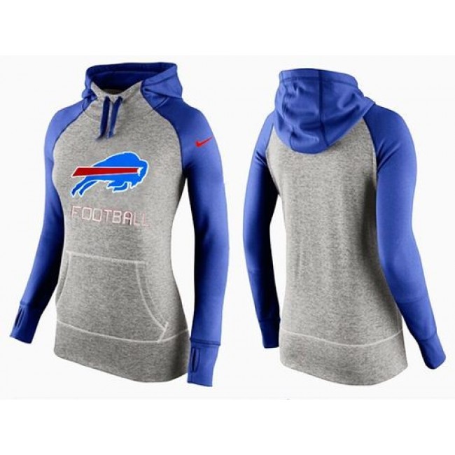 Women's Buffalo Bills Hoodie Grey Blue-1 Jersey