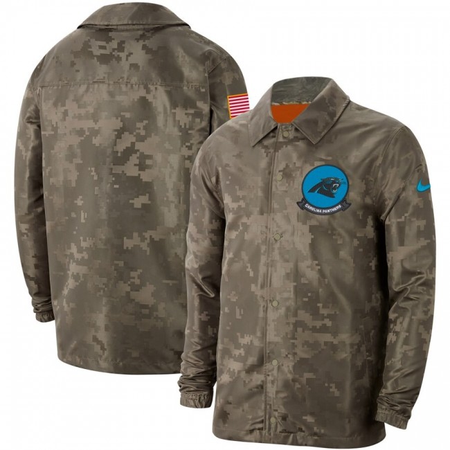 Men's Carolina Panthers Nike Camo 2019 Salute to Service Sideline Full-Zip Lightweight Jacket