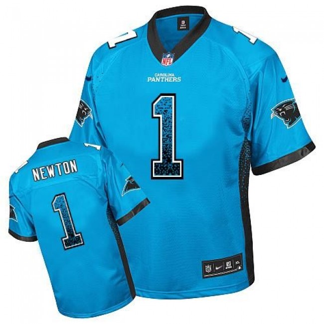 Carolina Panthers #1 Cam Newton Blue Alternate Youth Stitched NFL Elite Drift Fashion Jersey