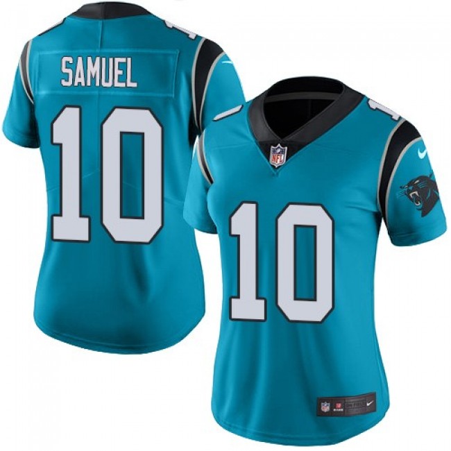 Women's Panthers #10 Curtis Samuel Blue Alternate Stitched NFL Vapor Untouchable Limited Jersey