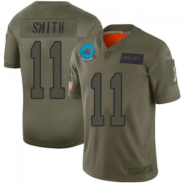 Nike Panthers #11 Torrey Smith Camo Men's Stitched NFL Limited 2019 Salute To Service Jersey
