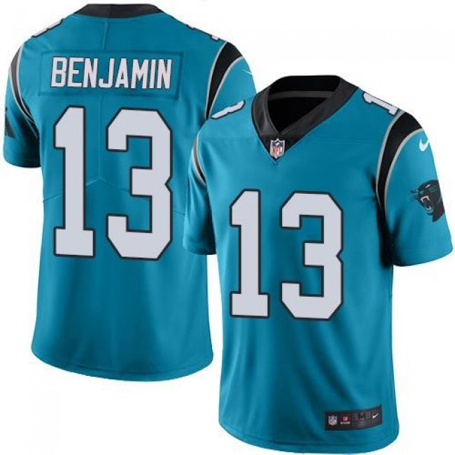 Carolina Panthers #13 Kelvin Benjamin Blue Youth Stitched NFL Limited Rush Jersey