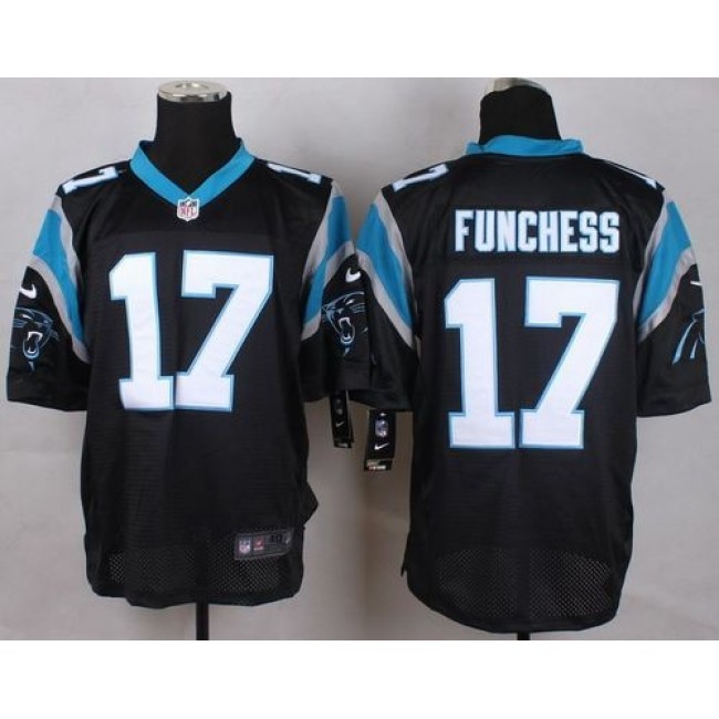 Nike Panthers #17 Devin Funchess Black Team Color Men's Stitched NFL Elite Jersey