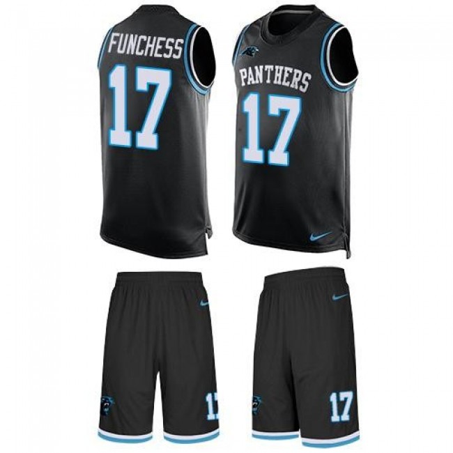 Nike Panthers #17 Devin Funchess Black Team Color Men's Stitched NFL Limited Tank Top Suit Jersey
