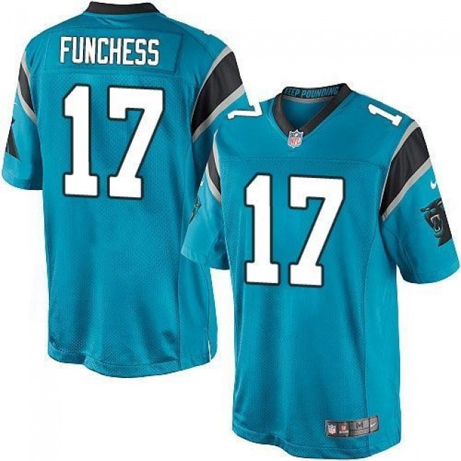 Carolina Panthers #17 Devin Funchess Blue Alternate Youth Stitched NFL Elite Jersey