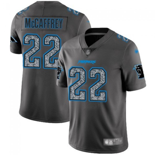 Nike Panthers #22 Christian McCaffrey Gray Static Men's Stitched NFL Vapor Untouchable Limited Jersey