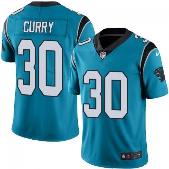 Carolina Panthers #30 Stephen Curry Blue Alternate Youth Stitched NFL Vapor Untouchable Limited Jersey