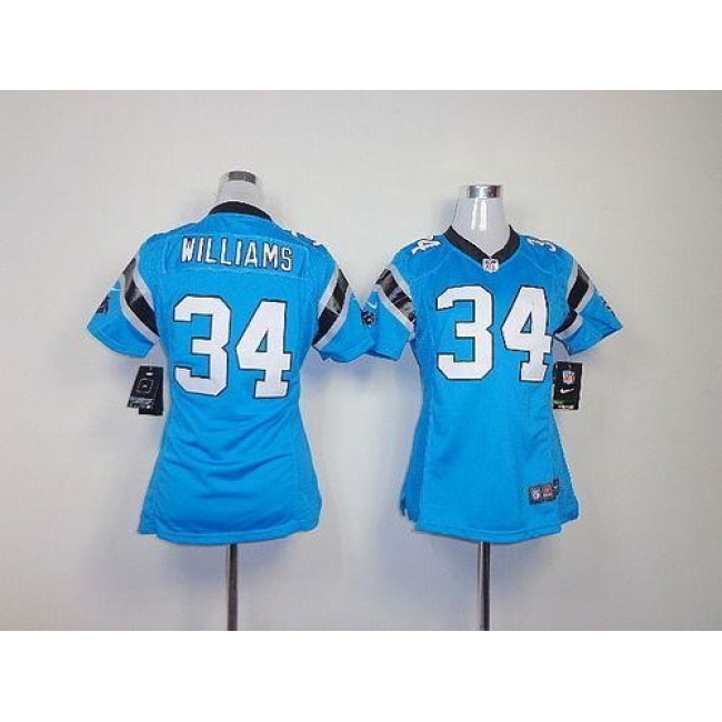 Women's Panthers #34 DeAngelo Williams Blue Alternate Stitched NFL Elite Jersey