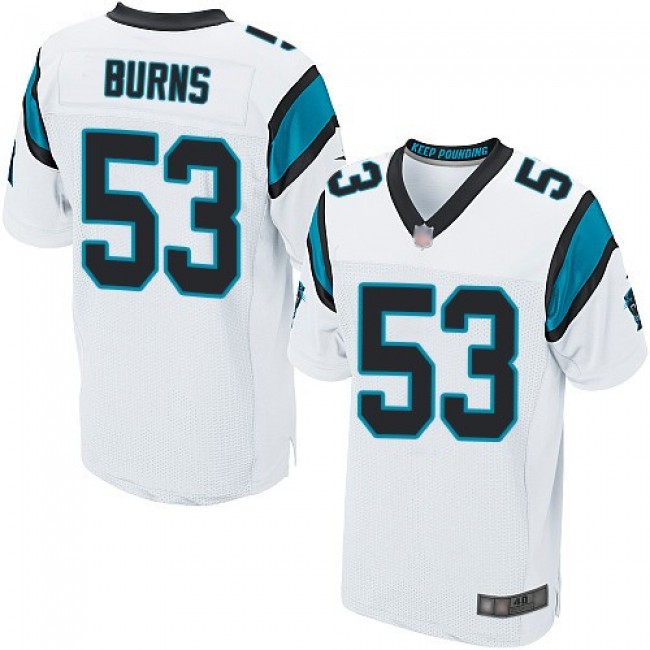 طابعه ليزر NFL Jersey logo patch-Nike Panthers #53 Brian Burns White Men's ... طابعه ليزر