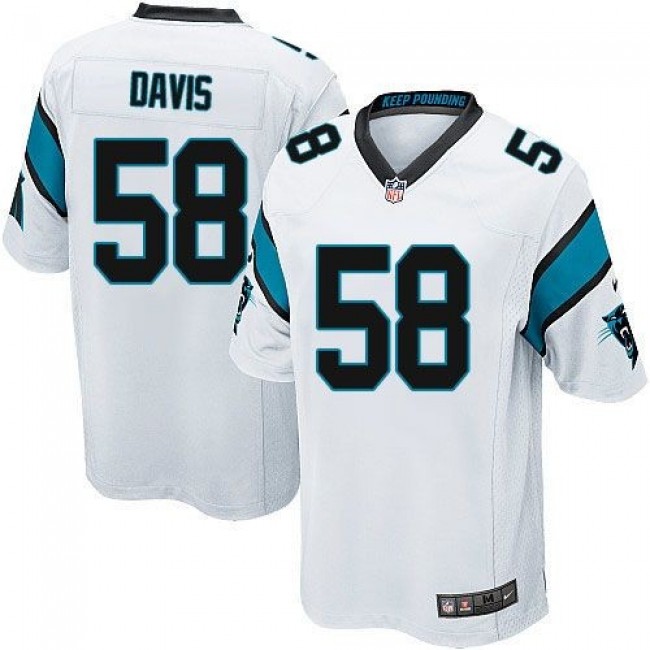 Carolina Panthers #58 Thomas Davis White Youth Stitched NFL Elite Jersey
