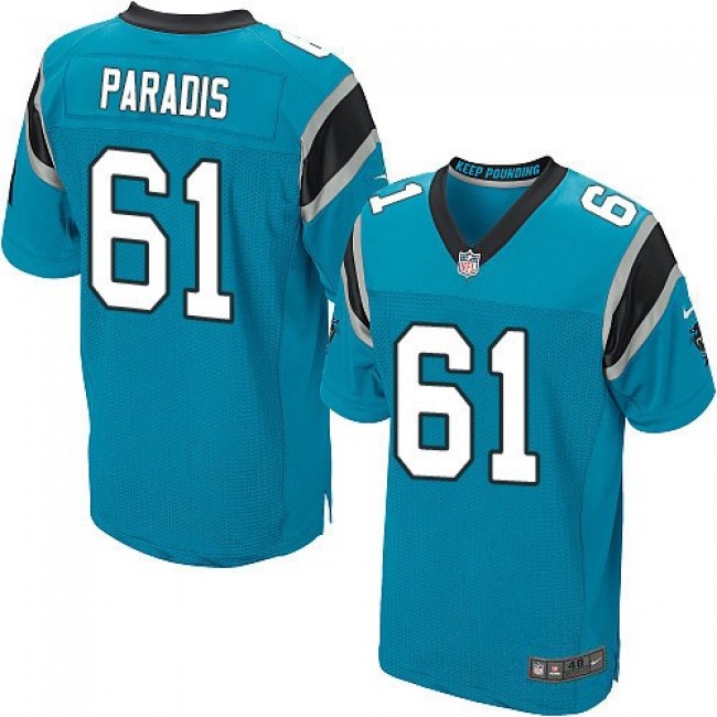 Nike Panthers #61 Matt Paradis Blue Alternate Men's Stitched NFL Elite Jersey