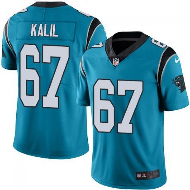 Carolina Panthers #67 Ryan Kalil Blue Youth Stitched NFL Limited Rush Jersey