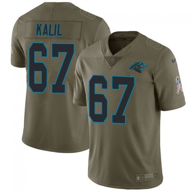 Nike Carolina Panthers No67 Ryan Kalil Olive Men's Stitched NFL Limited 2017 Salute To Service Jersey