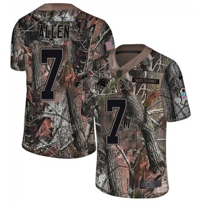 Nike Panthers #7 Kyle Allen Camo Men's Stitched NFL Limited Rush Realtree Jersey