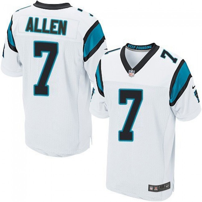Nike Panthers #7 Kyle Allen White Men's Stitched NFL Elite Jersey