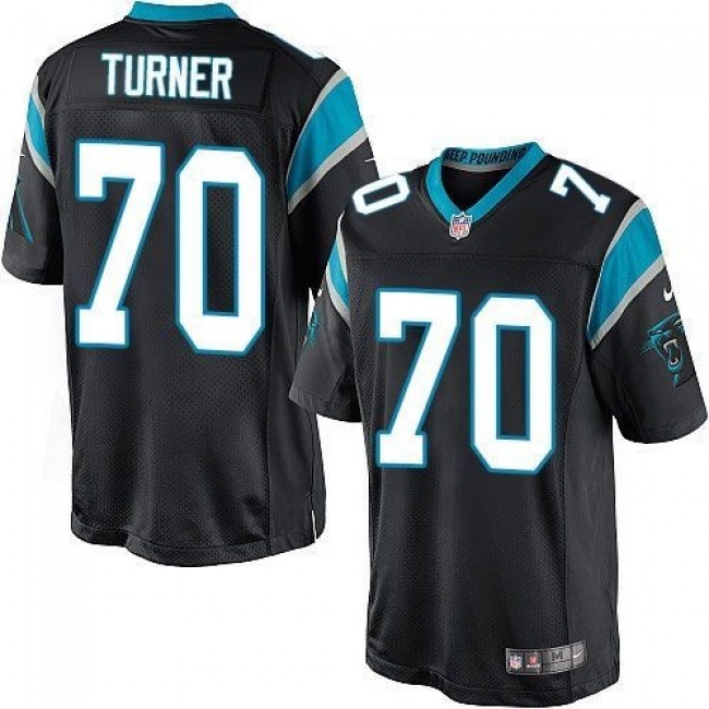 Carolina Panthers #70 Trai Turner Black Team Color Youth Stitched NFL Elite Jersey