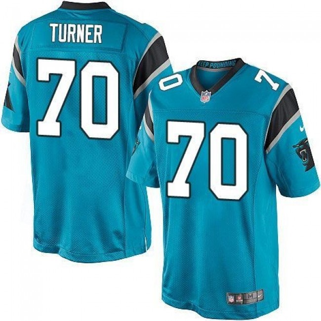 Carolina Panthers #70 Trai Turner Blue Alternate Youth Stitched NFL Elite Jersey