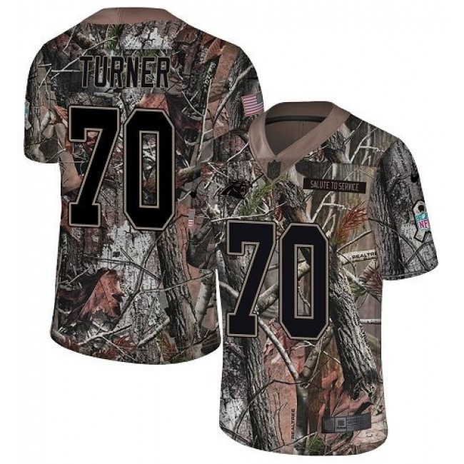 Nike Panthers #70 Trai Turner Camo Men's Stitched NFL Limited Rush Realtree Jersey
