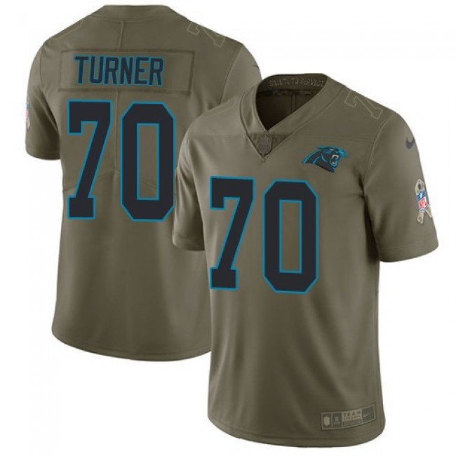 Nike Panthers #70 Trai Turner Olive Men's Stitched NFL Limited 2017 Salute To Service Jersey