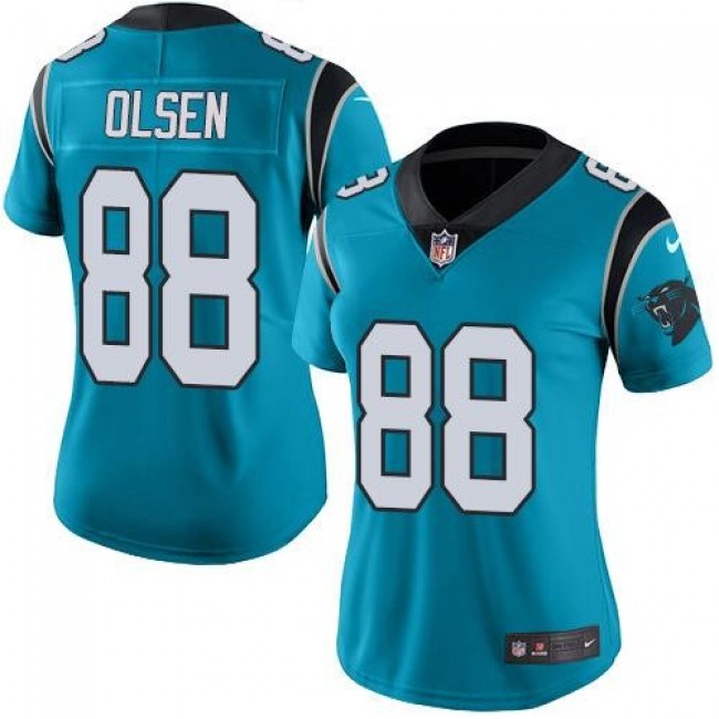 Women's Panthers #88 Greg Olsen Blue Alternate Stitched NFL Vapor Untouchable Limited Jersey