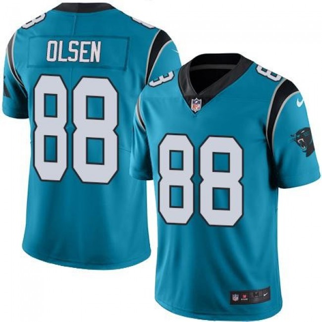 Carolina Panthers #88 Greg Olsen Blue Youth Stitched NFL Limited Rush Jersey