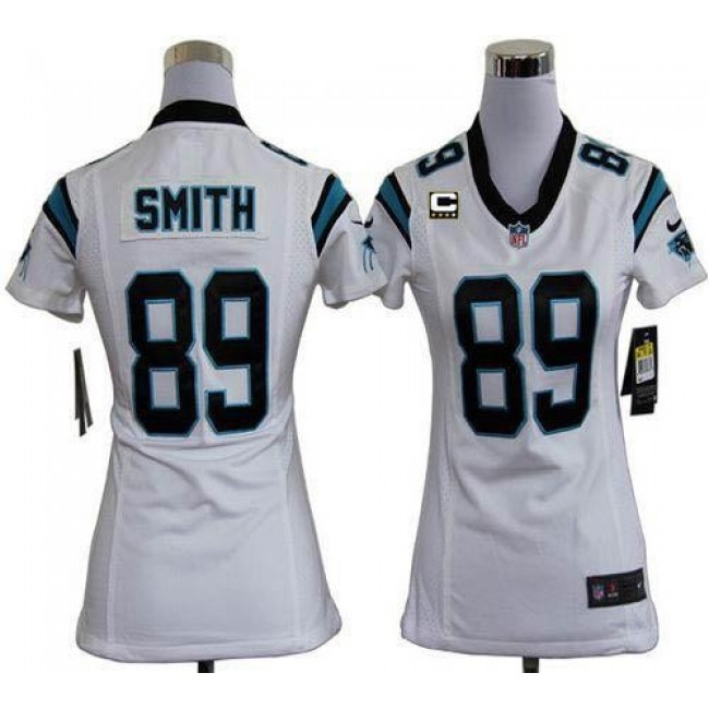 خلطة الباشميل Nike Carolina Panthers #89 Steve Smith White Elite Jersey صاعق كهربائي