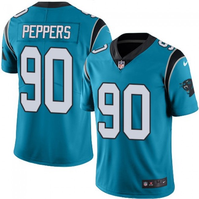 Carolina Panthers #90 Julius Peppers Blue Youth Stitched NFL Limited Rush Jersey