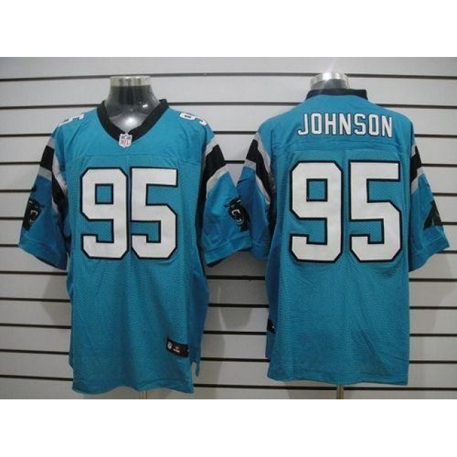 Nike Panthers #95 Charles Johnson Blue Alternate Men's Stitched NFL Elite Jersey