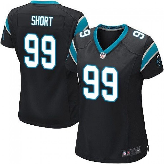 Women's Panthers #99 Kawann Short Black Team Color Stitched NFL Elite Jersey