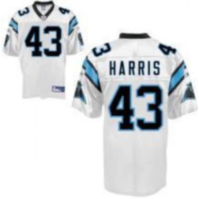 Panthers #43 Chris Harris White Stitched NFL Jersey