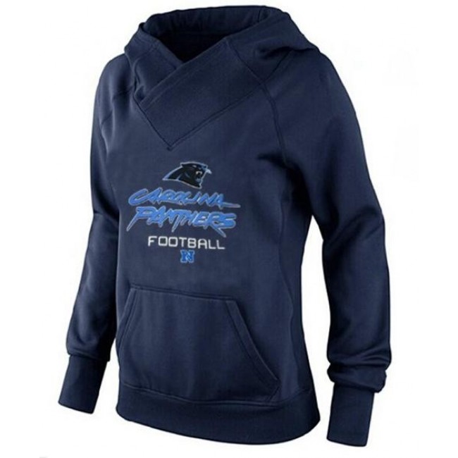 Women's Carolina Panthers Big Tall Critical Victory Pullover Hoodie Navy Blue Jersey