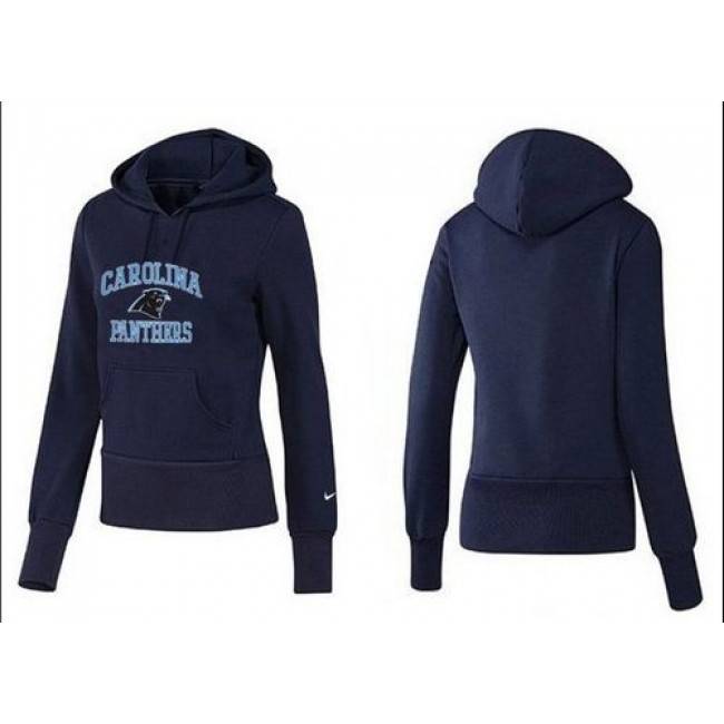 Women's Carolina Panthers Heart Soul Pullover Hoodie Blue Jersey